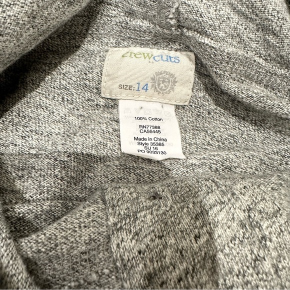 J Crew Crew Cuts Youth Boys Cotton Hoodie, Grey Size 14 - Picture 4 of 7